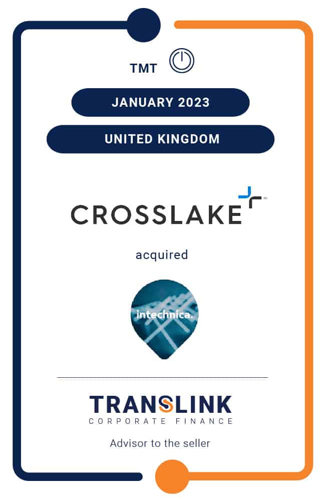 Translink Advised Intechnica On The Sale To Crosslake Technologies