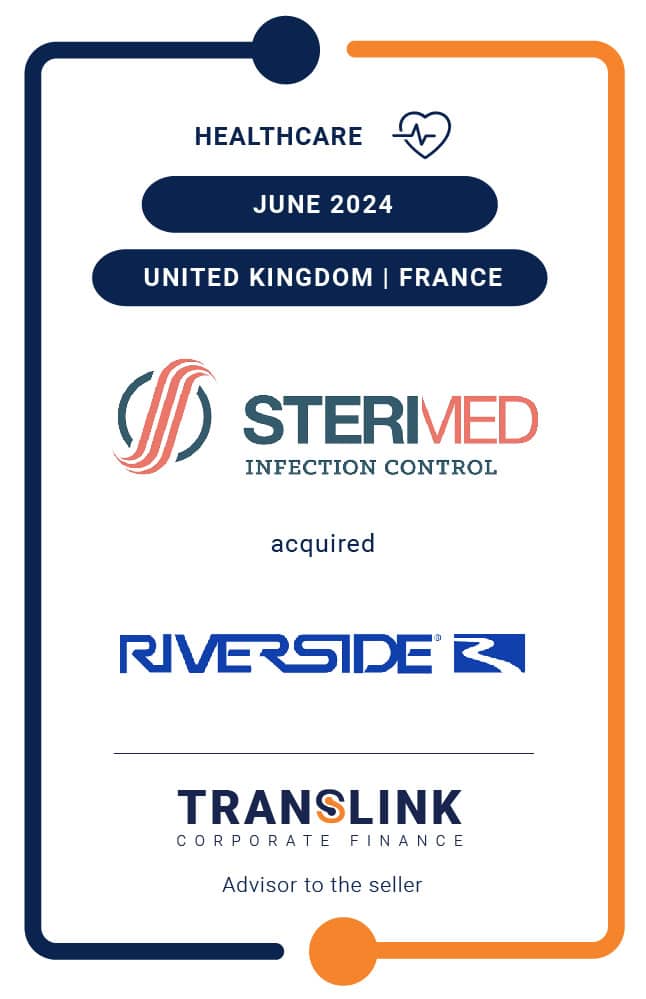 Translink Corporate Finance acted as the advisor to the shareholders of Riverside Medical Packaging on the sale to Sterimed Infection Control
