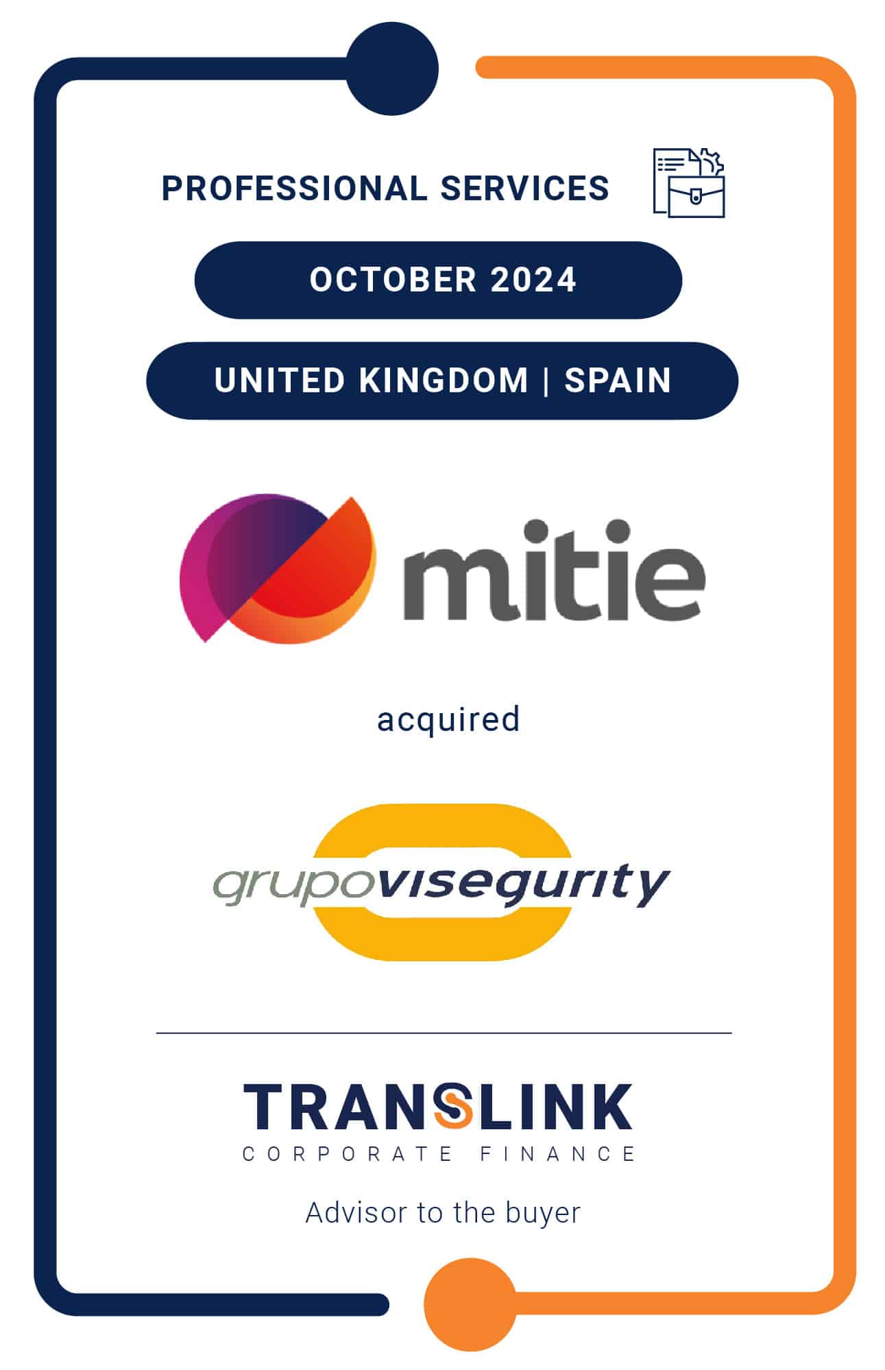 Translink Corporate Finance acted as the advisor to Mitie on the acquisition of Grupo Visegurity